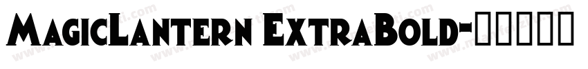 MagicLantern ExtraBold字体转换